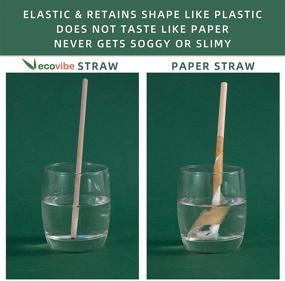 img 1 attached to 🌿 100 Pcs Ecovibe Bamboo Fiber Disposable Straws - Biodegradable & Eco-friendly