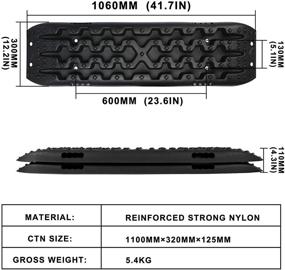 img 2 attached to 🚜 X-BULL 4WD Подъемный лестничный борт для восстановления сцепления с песком, грязью и снегом (черный - крепежные элементы не включены)