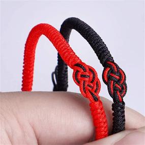 img 1 attached to 🌈 Adjustable Hand Woven Protection Bracelets - Handmade Girls' Jewelry