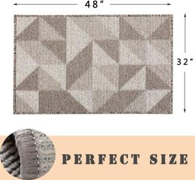 img 2 attached to CHICHIC Indoor Doormat 32x48 Inch Welcome Mat – Non-Slip Entry Rug for Home Entrance – Machine Washable Indoor/Outdoor Floor Mat – Brown Pattern B Design