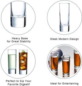 img 2 attached to Farielyn-X Clear Heavy Base Shot Glasses 12 Pack: Perfect 2 oz Tall Glass Set for Whiskey, Tequila, Vodka - Premium Quality!