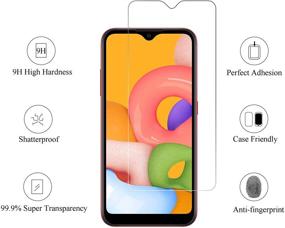 img 3 attached to 📱 Защитная пленка Ailun для экрана Galaxy A01 - набор из 3-х закаленных стекол, ультра ясных, антицарапающихся, совместимых с чехлами
