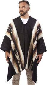 img 3 attached to 🧥 Warm, Heavy & Thick: Discover Raymis 100% Alpaca Men's V-Neck Poncho