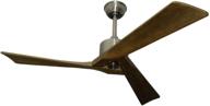 🌀 goozegg 52-inch outdoor ceiling fan – brushed nickel finish, 3 aged wood blades, energy efficient dc motor, remote control (no light) логотип