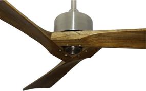 img 3 attached to 🌀 Goozegg 52-Inch Outdoor Ceiling Fan – Brushed Nickel Finish, 3 Aged Wood Blades, Energy Efficient DC Motor, Remote Control (No Light)