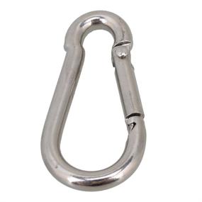 img 2 attached to 🔗 Versatile Stainless Steel Carabiner with Built-in Spring Mechanism