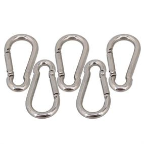 img 4 attached to 🔗 Versatile Stainless Steel Carabiner with Built-in Spring Mechanism