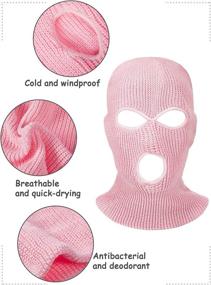 img 1 attached to 🧣 Stay Warm and Comfy with Syhood 3-Hole Full Face Cover Ski Balaclava Headwrap for Winter Outdoor Sports