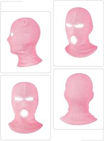 img 2 attached to 🧣 Stay Warm and Comfy with Syhood 3-Hole Full Face Cover Ski Balaclava Headwrap for Winter Outdoor Sports