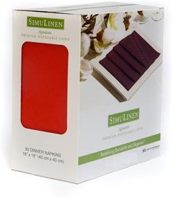 img 1 attached to 🍽️ Simulinen Dinner Napkins: Disposable Cloth-Like Food Service Essentials & Supplies