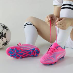 img 2 attached to Hawkwell Athletic Outdoor Soccer Shoes for Toddler Girls - Perfect for Athletic Activities