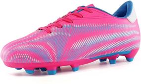img 4 attached to Hawkwell Athletic Outdoor Soccer Shoes for Toddler Girls - Perfect for Athletic Activities