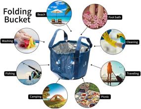 img 4 attached to 🌳 18L Blue Tree Portable Folding Bucket for Foot Bath, Car Wash, Fishing, Outdoor Camping and More