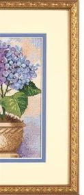 img 1 attached to 🌸 Hydrangea in Bloom - Dimensions Gold Collection Cross Stitch Kit, 18 Count Ivory Aida, 5'' x 7''