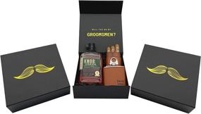 img 2 attached to 💼 Groomsmen Proposal and Best Man Gift Box Set, 5 Magnetic Lid Boxes, 4 Premium Groomsmen Boxes including 1 Best Man Proposal Box, 5-Piece Gift Box Set