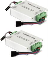high-performance supernight rgb signal amplifier repeater for 12v to 24v 12a led strip lights - 2 pieces pack logo