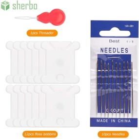 img 1 attached to 🧵 55 Skeins of Embroidery Thread for Friendship Bracelets, Cross Stitch & Colorful Yarn - Includes Needle Tools
