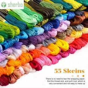 img 2 attached to 🧵 55 Skeins of Embroidery Thread for Friendship Bracelets, Cross Stitch & Colorful Yarn - Includes Needle Tools