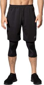 img 1 attached to 🩲 CW-X Men's Stabilyx Joint Support 3/4 Compression Leggings