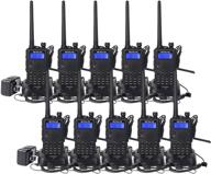 retevis rt5 2-way radios: dual band high power walkie talkies for adults, long range communication with vox & emergency, rechargeable & includes earpiece (pack of 10) logo