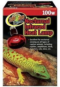 img 2 attached to Pack of 3 Zoo Med Nocturnal Infrared Heat Lamps – 100 Watts