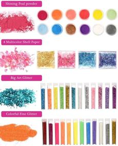 img 2 attached to 🎨 Resin Craft Supplies Kit - Sntieecr Resin Accessories with Dried Flowers, Glitter, Foil Flakes, and Epoxy Resin Fillers for Jewelry Making, Nail Art, and Decorations