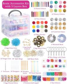 img 3 attached to 🎨 Resin Craft Supplies Kit - Sntieecr Resin Accessories with Dried Flowers, Glitter, Foil Flakes, and Epoxy Resin Fillers for Jewelry Making, Nail Art, and Decorations