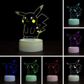 img 3 attached to 🦁 3D Animal Lights Night Lamp, USB Powered LED Desk Lamp with Touch Switch, Auto Gradual Changing 7 Colors, Ideal for Kids Gifts and Home Decoration