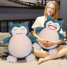 img 1 attached to 🐻 Snuggle up with a Jumbo 50cm Snorlax Plush Toy - Perfect Soft Doll Animal Pillow, Fluffy Figure Gift for Kids!