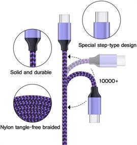 img 3 attached to 🔌 Мощное USB-зарядное устройство для стены с 2Pack 6Ft кабелем зарядного устройства Type C для Samsung Galaxy, Google Pixel, LG, Moto и более !