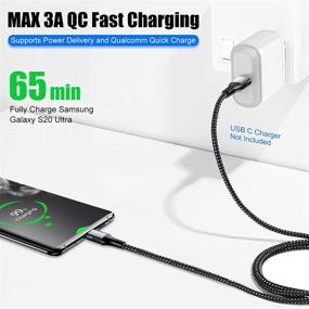img 2 attached to ⚡️ Fast Charging USB C to USB C Cable - 2 Pack 60W 3A Magnetic Type C to Type C Nylon Cable by CAFELE - Compatible with Samsung Galaxy S10 S10+ / Note 8, LG V20 and other Type C Chargers (Grey)