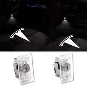 img 4 attached to Bailunte Car Door Light Logo Projector Ghost Shadow Welcome Lights For Tesla Compatible Tesla Model 3 Model S Model X Model Y Series Accessories（2-Pack）