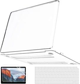 img 4 attached to 👌 Clear Plastic Hard Shell Case for MacBook Air 13 inch 2020 2018 2019 Release M1 A2337 A2179 A1932: Includes Screen Protector & Keyboard Cover - Compatible with MacBook Air 13 with Touch ID & Retina Display