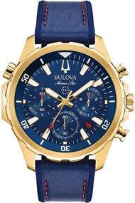 img 4 attached to Часы Bulova Men's Marine Star Chronograph, модель 97B168