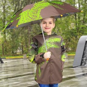 img 3 attached to 🌂 Adorable Kids Umbrella and Raincoat Set - Perfect for Boys and Girls Ages 3-7!