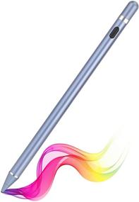 img 4 attached to 🖊️ Blue Rechargeable Active Stylus Pen for Touch Screens - Fine Point 1.5mm Digital Stylist Pencil Compatible with iPhone, iPad, and Other Touch Screen Devices