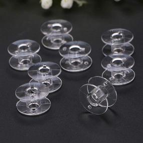 img 1 attached to 🧵 Sewing Machine Bobbins 40 Pcs Plastic SA156 for Brother, Singer, Kenmore, Babylock, Juki + Storage Case