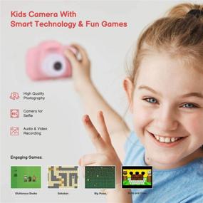 img 1 attached to EMAAS Kids Camera Children - Digital Camera for Kids - Selfie Camera for Girls and Boys - Age 3-10 with 32GB SD Card Pink - Toddler Video Recorder and Photography – Includes 32GB SD Card