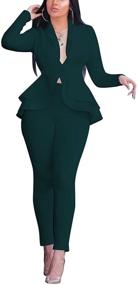 img 4 attached to 👩 Remelon Pelplum Blazer: Stylish Business Women's Clothing in Jumpsuits, Rompers & Overalls