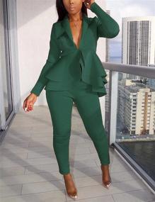 img 1 attached to 👩 Remelon Pelplum Blazer: Stylish Business Women's Clothing in Jumpsuits, Rompers & Overalls