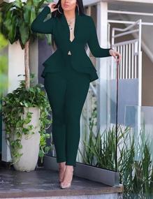 img 3 attached to 👩 Remelon Pelplum Blazer: Stylish Business Women's Clothing in Jumpsuits, Rompers & Overalls