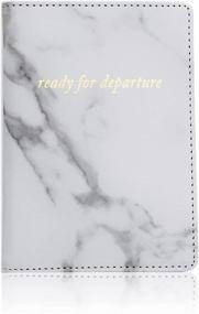 img 4 attached to Marble Passport Holder Lettering Departure