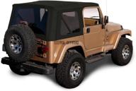 🚙 sierra offroad jeep wrangler tj мягкая крыша (1997-2006) - черный парусина, затонированные окна, без верхних дверей логотип