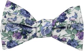 img 3 attached to Floral Bowties 100 Cotton Butterfly Ties Various Men's Accessories and Ties, Cummerbunds & Pocket Squares