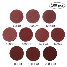 img 3 attached to 🪚 AxPower 100pcs 2 inch Sanding Discs Pad Kit for Drill Grinder Rotary Tools with Backer Plate 1/8" Shank - Includes Sandpapers from 60 to 2000 Grit