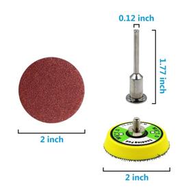 img 1 attached to 🪚 AxPower 100pcs 2 inch Sanding Discs Pad Kit for Drill Grinder Rotary Tools with Backer Plate 1/8" Shank - Includes Sandpapers from 60 to 2000 Grit