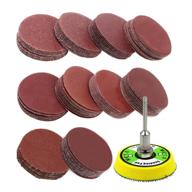 🪚 axpower 100pcs 2 inch sanding discs pad kit for drill grinder rotary tools with backer plate 1/8" shank - includes sandpapers from 60 to 2000 grit logo