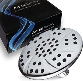 img 2 attached to 💦 AquaDance Chrome Large 6 inch Rainfall Shower Head | High Pressure, Premium Finish | Angle Adjustable, Easy to Clean | Independently Tested to Exceed Strict US Quality & Performance Standards