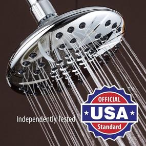 img 1 attached to 💦 AquaDance Chrome Large 6 inch Rainfall Shower Head | High Pressure, Premium Finish | Angle Adjustable, Easy to Clean | Independently Tested to Exceed Strict US Quality & Performance Standards