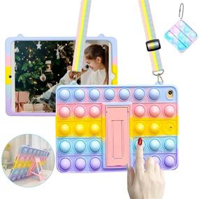 img 4 attached to Rainbow Poppers Protection Keychain Shockproof Tablet Accessories